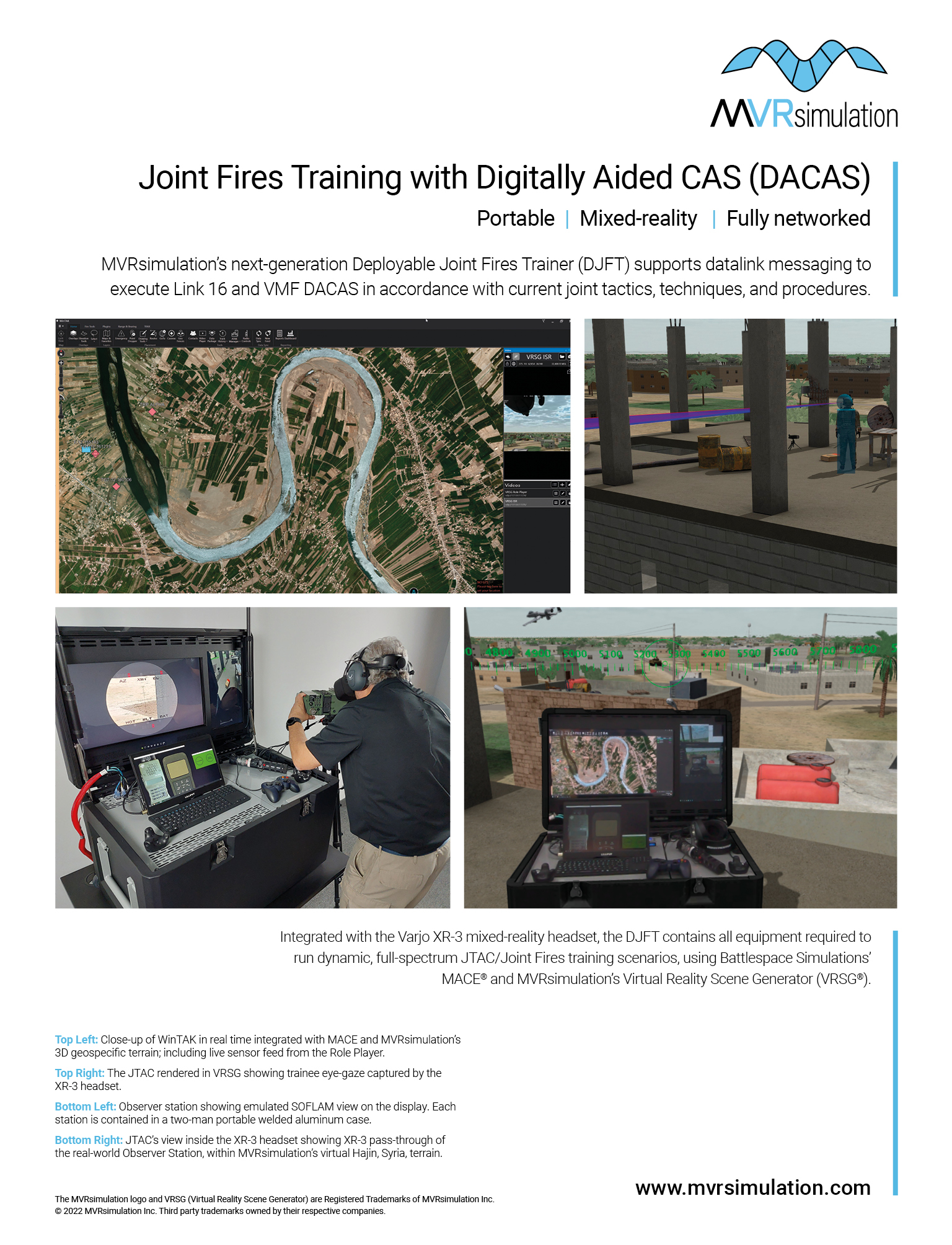 MVRsimulation advert in Military Training Issue 3, 2022