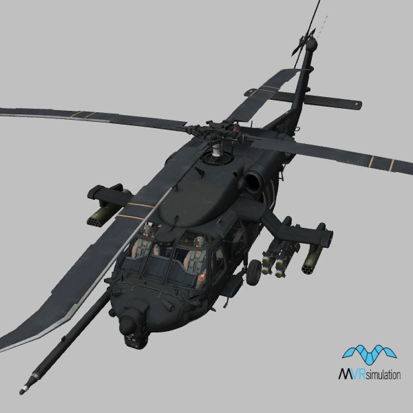 MH-60M-MLASS.US.black 3D Model | MVRsimulation