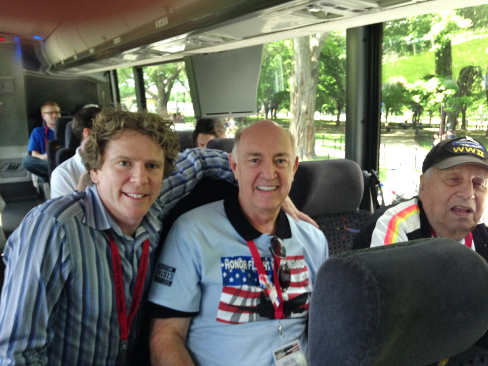 Honor Flight bus in Washington D.C. on May 18, 2014.