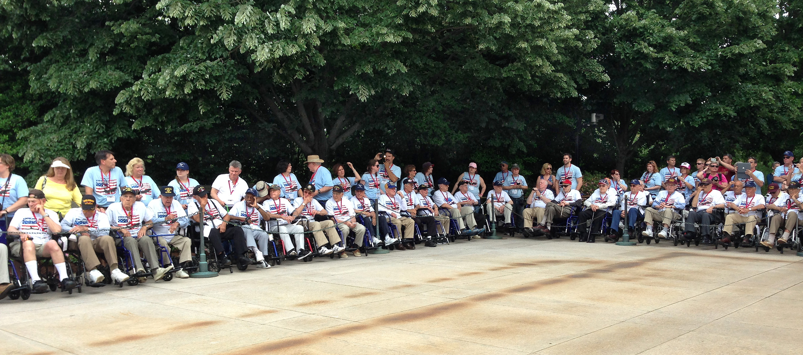 Honor Flight New England veterans in Washington D.C. on May 17, 2015. (Photo: MVRsimulation)