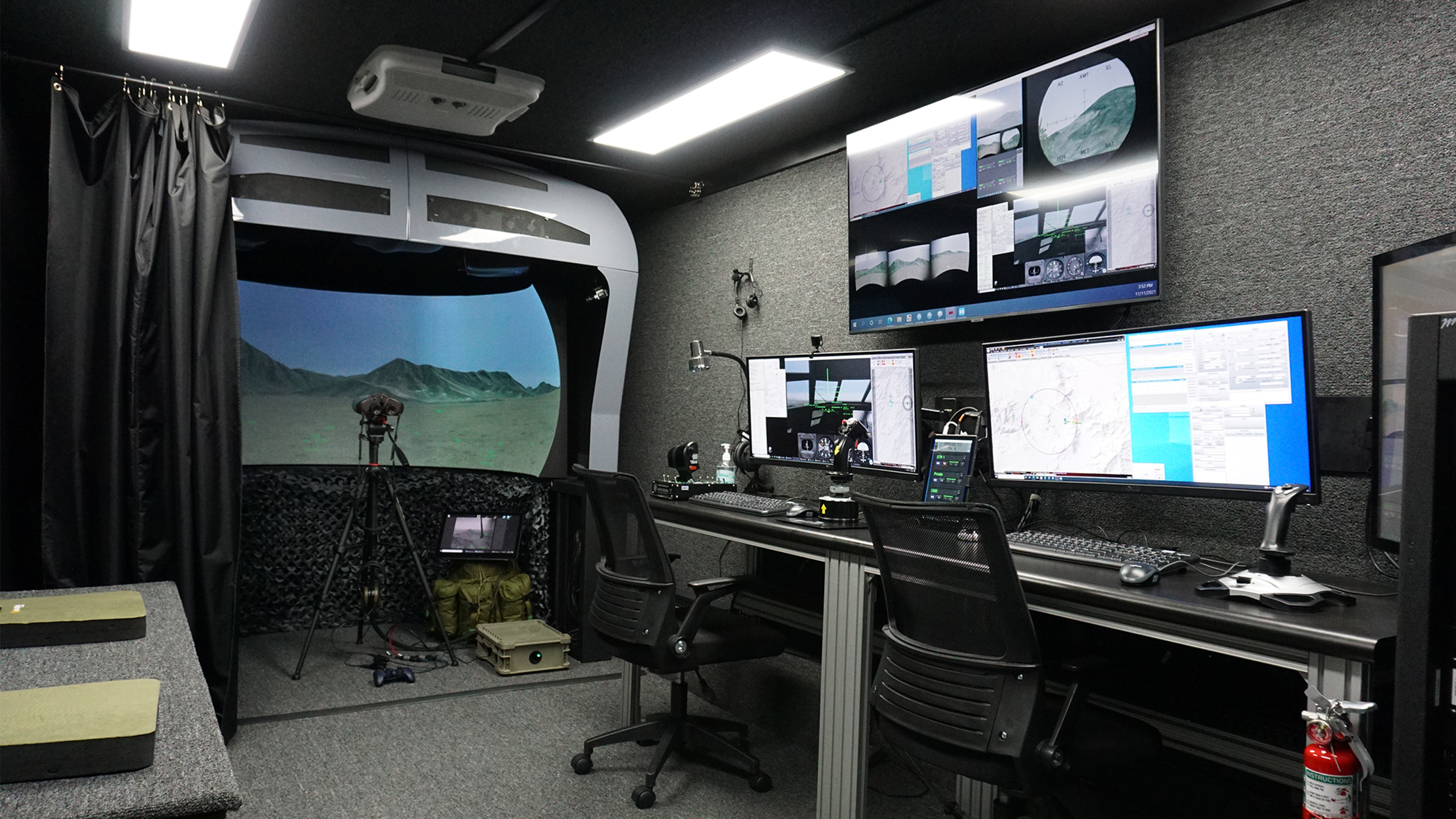 The Trailer-Based Joint Fires Training System (image courtesy of Immersive Display Solutions)